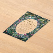 Invitations En Acrylique Enchanted Forest Roses Wild Woodland Sweet 16 (Poser)