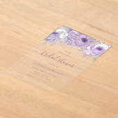 Invitations En Acrylique Enchanted Lavender Bridal Shower (Poser)
