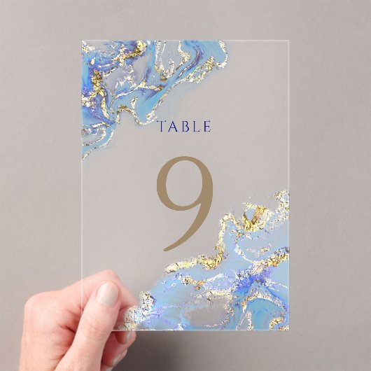Invitations En Acrylique encre bleue d'aquarelle Tableau Numéro 9 (In situ (ordinateur de poche))