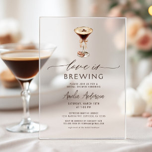 Invitations En Acrylique Enterrement de vie de jeune fille Espresso Martini