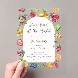 Invitations En Acrylique Enterrement de vie de jeune fille moderne hors mar