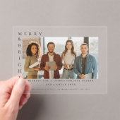 Invitations En Acrylique Entreprise Joyeux et brillant Noël Photo moderne (In situ (ordinateur de poche))