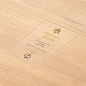 Invitations En Acrylique Entreprise moderne Noël Party Or (Poser)