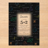Invitations En Acrylique Équations mathématiques Formules mathématiques Ann (Recto)