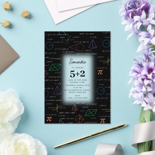 Invitations En Acrylique Équations mathématiques Formules mathématiques Ann (Insitu (Mariage))