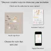 Invitations En Acrylique Espagnol Baby Girl Douche Giraffe Avec Ballons