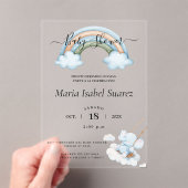Invitations En Acrylique Espagnol Baby shower Arachide Neutre genre (In situ (ordinateur de poche))
