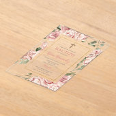 Invitations En Acrylique Espagnol Baptême Girl (Poser)