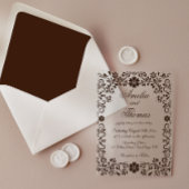 Invitations En Acrylique Espresso Elegant Floral Wedding 