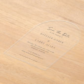 Invitations En Acrylique Estelle Elegant Wedding Enregistrer la date (Poser)