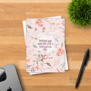 Invitations En Acrylique Esther 4:14 Bible chrétienne Verse Art