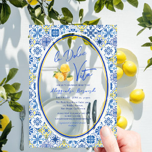 Invitations En Acrylique Été italien La Dolce Vita Fête des mariées