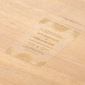 Invitations En Acrylique Ethnic Brown Mandala Indian Wedding (Poser)