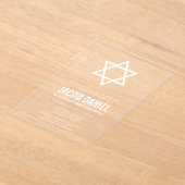 Invitations En Acrylique Etoile moderne de David Bar Mitzvah (Poser)