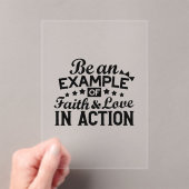 Invitations En Acrylique Être un exemple de foi et d'amour en action (In situ (ordinateur de poche))