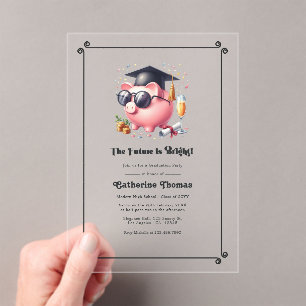 Invitations En Acrylique Étudiants en commerce et finance : un brillant ave