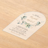 Invitations En Acrylique Eucalyptus Aquarelle Mariage Arche givrée (Poser)