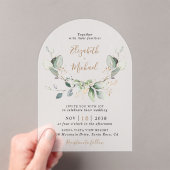 Invitations En Acrylique Eucalyptus Aquarelle Mariage Arche givrée (In situ (ordinateur de poche))