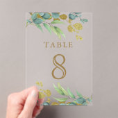 Invitations En Acrylique Eucalyptus Branch Wedding Acrylic Table Number (In situ (ordinateur de poche))