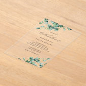 Invitations En Acrylique Eucalyptus de verdure douche nuptiale (Poser)