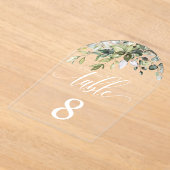 Invitations En Acrylique Eucalyptus Feuille Mariage événement assis carte t (Poser)