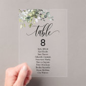 Invitations En Acrylique Eucalyptus Feuille Mariage, événement siège tablea (In situ (ordinateur de poche))
