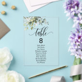 Invitations En Acrylique Eucalyptus Feuille Mariage, événement siège tablea (Insitu (Mariage))