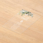 Invitations En Acrylique Eucalyptus Feuille Mariage, événement siège tablea (Poser)