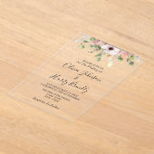 Invitations En Acrylique Eucalyptus Floral Mariage (Poser)