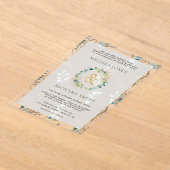 Invitations En Acrylique Eucalyptus Gold Ampersand Wedding (Poser)