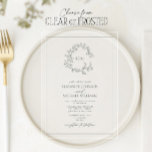 Invitations En Acrylique Eucalyptus Green Leafer Crest Monogram Mariage<br><div class="desc">Pour les couples qui recherchent l'élégance avec une touche de nature, cet exquis faire-part de mariage de monogramme vert Eucalyptus crête feuillue parle au coeur. La verdure luxuriante encercle un monogramme de bon goût, un emblème personnel qui capture parfaitement l'union de deux personnes au bord d'un nouveau chapitre magnifique. L'élégance...</div>