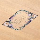 Invitations En Acrylique Eucalyptus, Lavender & Champagne Blush Wedding (Poser)