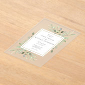 Invitations En Acrylique Eucalyptus Mariage d'aquarelle botanique (Poser)