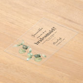 Invitations En Acrylique Eucalyptus Serez-Vous Ma Femme D'Accueil (Poser)