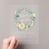 Invitations En Acrylique Eucalyptus Verdure Feuilles Élégant Mariage Floral (In situ (ordinateur de poche))