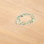 Invitations En Acrylique Eucalyptus Verdure Feuilles Élégant Mariage Floral (Poser)