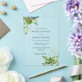 Invitations En Acrylique Eucalyptus Verdure Floral Mariage élégant (Insitu (Mariage))