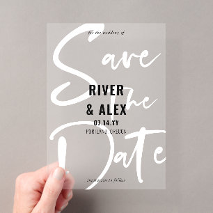 Invitations En Acrylique Événement à ne pas manquer écriture moderne noir e
