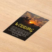 Invitations En Acrylique Evening Sunset Scene, Rustic Wedding (Poser)