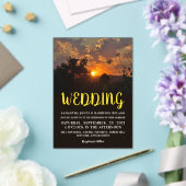 Invitations En Acrylique Evening Sunset Scene, Rustic Wedding (Insitu (Mariage))