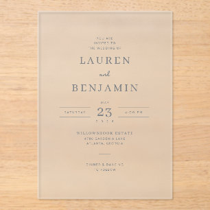Invitations En Acrylique Faire carte d'invitation de mariage minimaliste gr