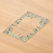 Invitations En Acrylique Faire part de date de Rustique Eucalyptus (Poser)