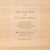Invitations En Acrylique Faire un mariage traditionnel Enregistrer la date (Recto)