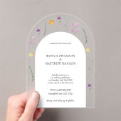 Invitations En Acrylique Fairy Garden Aquarelle Mariage Floral (In situ (ordinateur de poche))