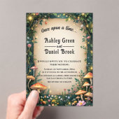 Invitations En Acrylique Fairytale Enchanted Forest Mythique Bois Mariage (In situ (ordinateur de poche))