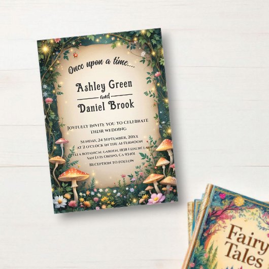 Invitations En Acrylique Fairytale Enchanted Forest Mythique Bois Mariage
