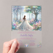 Invitations En Acrylique Fairytale Forest Quinceañera (In situ (ordinateur de poche))