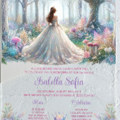 Invitations En Acrylique Fairytale Forest Quinceañera