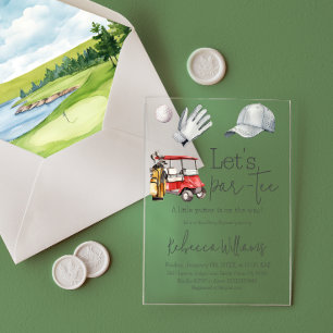 Invitations En Acrylique Faisons un Par-Tee Fête de Naissance de Bébé Thème