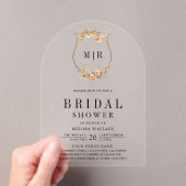 Invitations En Acrylique Fall Autumn Wildflower Crest Bridal Shower (In situ (ordinateur de poche))